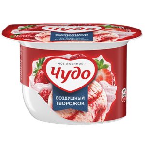 Կաթնաշոռային դեսերտ Чудо մրգային պաղպաղակով 5.8% 85գ