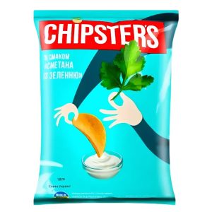 Չիպս Chipsters թթվասերի և սոխի համով  100գ