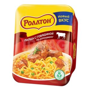 Լապշա Роллтон տնական, տավարի մսով ափսեով 90գր