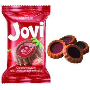 Կեքս գլազուրապատ Jovi ելակի ժելեով կգ