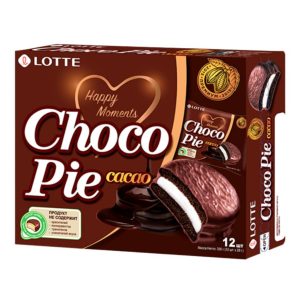 Թխվածքաբլիթ ChocoPie Lotte շոկոլադե 12հատ 336գ