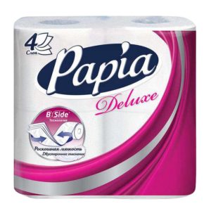 Թուղթ զուգարանի Papia deluxe քառաշերտ 4հատ