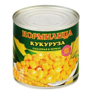Եգիպտացորենի հատիկներ Кормилица 340գր