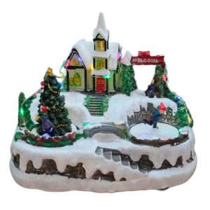 Սուրբ Ծննդյան դեկորատիվ տուն լույսերով