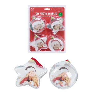 Տոնածառի խաղալիք նկարի շրջանակով 4 հատ