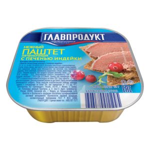 Պաշտետ նուրբ Главпродукт հնդկահավի լյարդով 95գր.