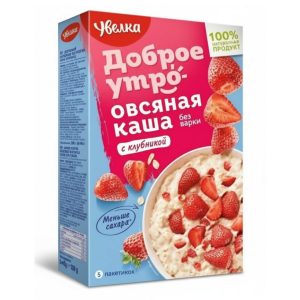 Վարսակի շիլա Увелка ելակով 5 փաթեթ՝