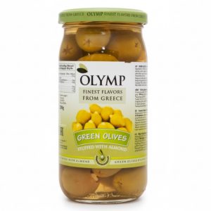 Ձիթապտուղ Olymp կանաչ լցոնած նուշով 700գ