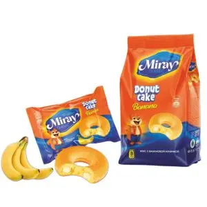 Կեքս բիսկվիթային Miray Donut բանանի միջուկով 200գ