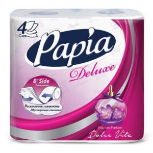 Թուղթ զուգարանի Papia Deluxe Dolce Vita Hayat 4փաթույթ քառաշերտ